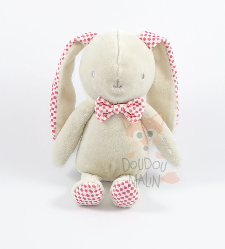  soft toy rabbit beige pink 